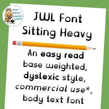 Preview of Sitting Heavy Dyslexic Accessibility Commercial Use Font