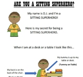 Sitting Superhero - A Social Story for Positive Sitting Behaviors