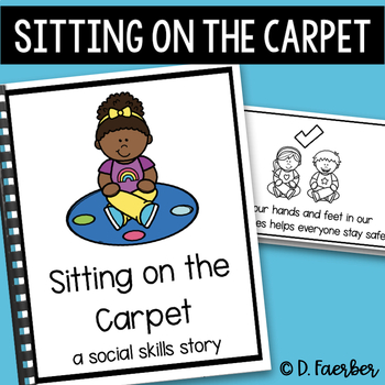 Preview of Sitting on the Carpet Social Skills Story - Classroom Behavior Book