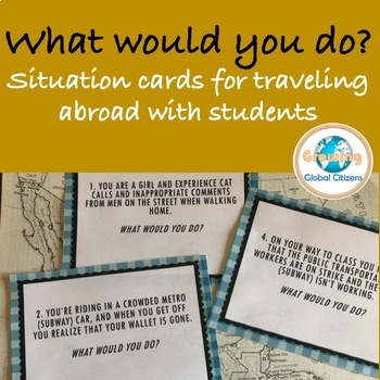 Preview of Situation cards for traveling abroad with students