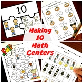 Six "How to Make 10" Fall Math Centers | Grades Pre K - K