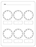 analog clock template worksheets teaching resources tpt