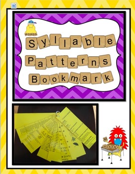 Preview of Six Common Syllables Bookmark