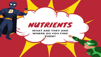 Preview of Six Essential Nutrients - Superhero Theme
