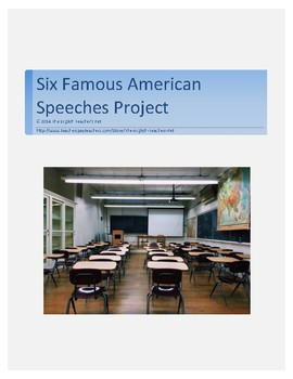 Preview of Six Famous American Speeches Project