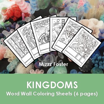 Preview of Six Kingdoms Word Wall Coloring Sheets (6 pages)