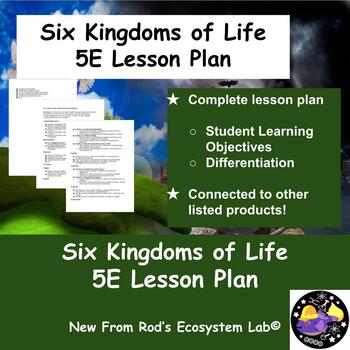 Preview of Six Kingdoms of Life 5E Lesson Plan **Editable**