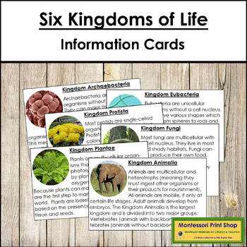 Preview of Six Kingdoms of Life - Information Cards