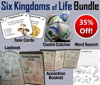 Preview of Six Kingdoms of Life Task Cards Activities (Classification & Taxonomy Unit)