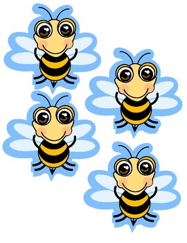 Six Little Bumble Bees Pieces   Flannel  Felt Pieces Set 