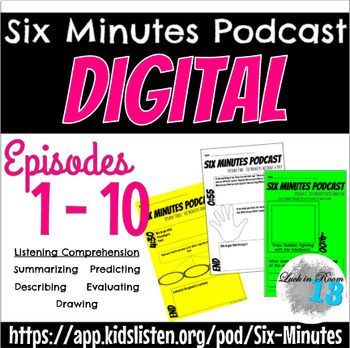 Preview of Six Minute Podcast Ep 1-10 DIGITAL Questions-Distance Learning