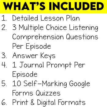 Six Minutes Podcast Comprehension Questions Episodes 1 10 Distance Learning