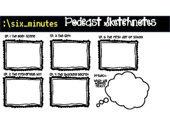 Preview of Six Minutes Podcast Sketch Notes