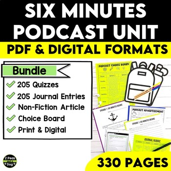 Preview of Six Minutes Podcast Unit Bundle