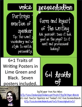 Preview of Six Traits of Writing (6+1) Bulletin Board Posters