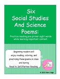 Six Social Studies And Science Poems: Practice reading pre