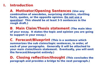 Six Step Writing Process, Five Paragraph Essay Format and Six Traits