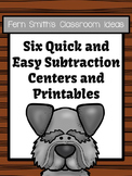 Six Quick and Easy to Prep Subtraction Center Games