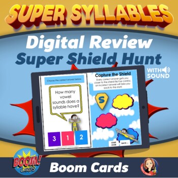 Preview of Six Syllable Types Boom Cards Digital Review Game