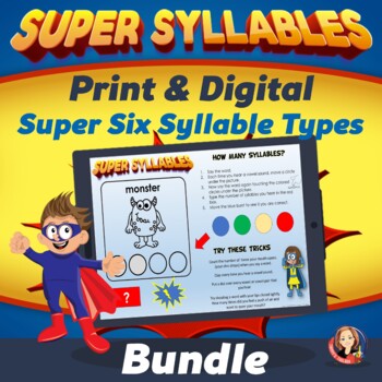 Preview of Six Syllable Types Practice Bundle