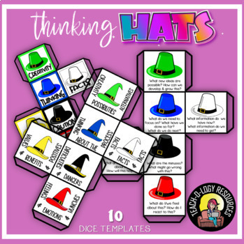 Preview of Six Thinking Hats Dice Template