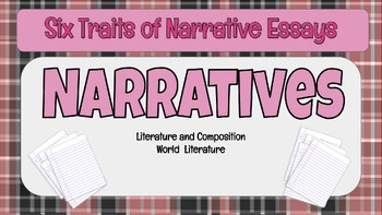 Preview of Six Traits of Narrative Writing