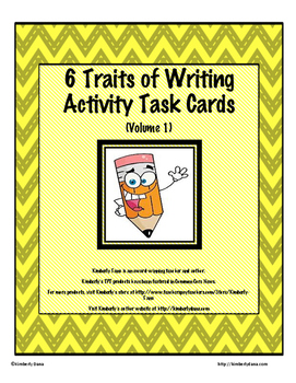 Preview of Six Traits of Writing Activity Task Cards - Volume 1