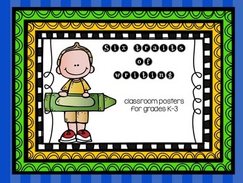 Preview of Six Traits of Writing/Classroom Decor Posters & Assessments/CCSS/Full Bundle