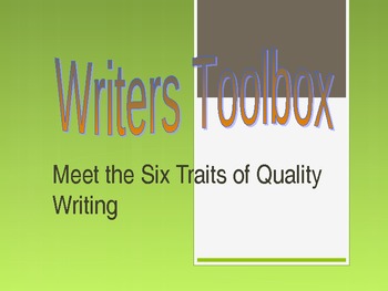 Preview of Six Traits of Writing Introduction Powerpoint