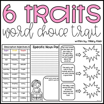 Preview of Six Traits of Writing Activities for Word Choice Trait