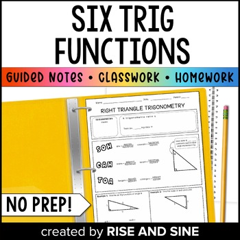 Preview of Six Trig Functions Guided Notes