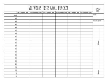 Preview of Six Weeks Test Tracker