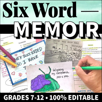 Preview of 6 Word Memoir Getting to Know You Activities High School & Middle School