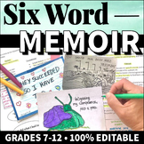 6 Word Memoir Getting to Know You Activities High School &
