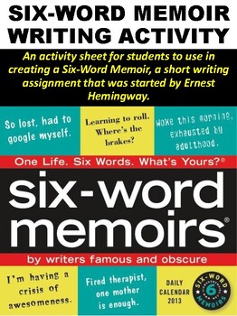 creative writing six word memoirs