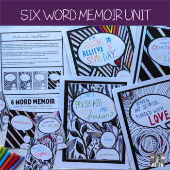 Preview of Six Word Memoir Unit l memoir project