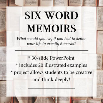 Preview of Six Word Memoirs Project