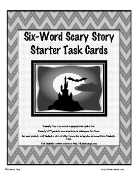 Preview of Six-Word Scary Story Starter Task Cards