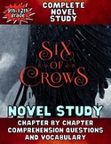 High-Interest Novel Study: Six of Crows - Comprehension Qu