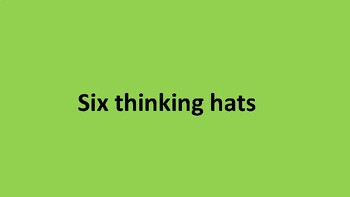 Preview of Six thinking hats