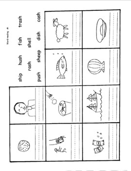 Six worksheets for the sh, ch and th digraphs by Genny | TpT