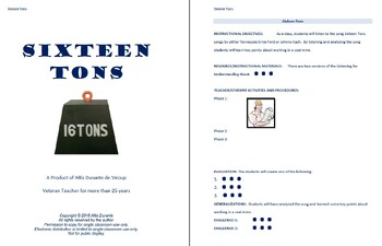 Preview of Sixteen Tons