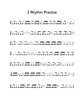 Sixteenth Note Rhythm Practice 1 by The Choir Shop | TPT