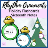 Sixteenth Notes Rhythm Ornament Flashcards for Christmas i