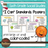 Sixth Grade California Social Studies Standards - Posters