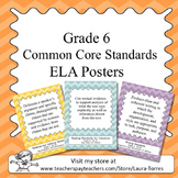 Sixth Grade Common Core Standards ELA Posters