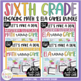 Sixth Grade ELA Review Game and Sixth Grade Math Review Ga