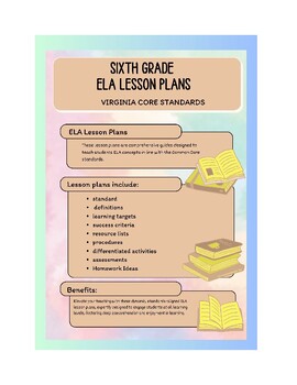 Preview of Sixth Grade ELA - Virginia Common Core