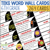 Sixth Grade ELAR TEKS Word Wall Cards, TEKS aligned