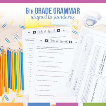 Preview of Sixth Grade Grammar Bundle: Pronouns, Parts of Speech, Parts of a Sentence